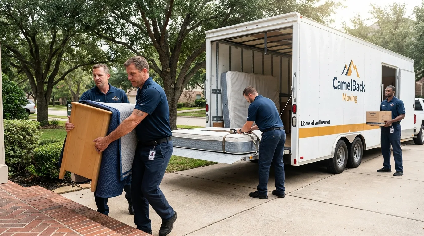 Crew loading residential truck for cross-state move from Frankfort, KY